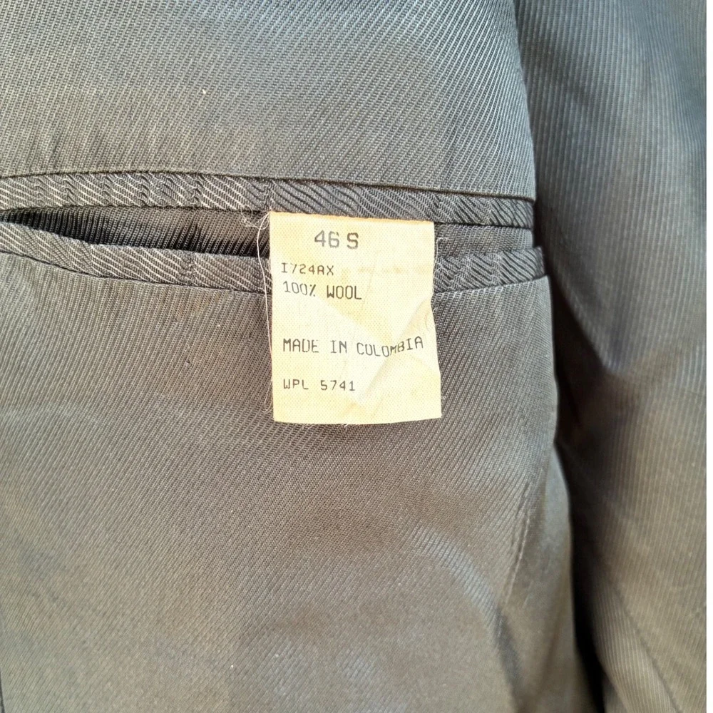 Oscar de la Renta Men's Wool Blazer Navy Blue Sport Coat 46S Gold‎ Buttons